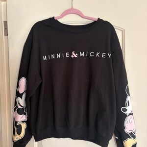 Disney Black Minnie & Mickey Sweatshirt